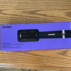Amika Double Agent 2-in-1 Brush - Purple and Black
